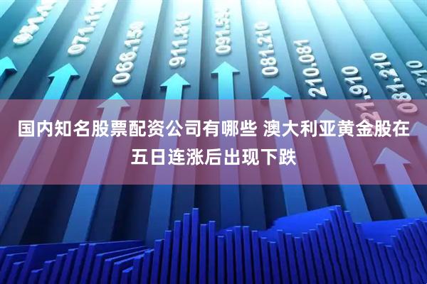 国内知名股票配资公司有哪些 澳大利亚黄金股在五日连涨后出现下跌